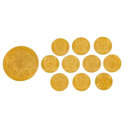 Österreich/GOLD - Konvolut mit ca. 47,63 g fein, bestehend aus