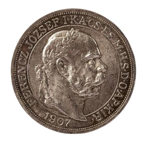 Österreich - 5 Kronen 1907, 40. Jahrestag der Krönung