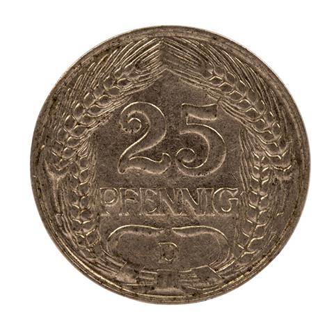 Dt. Kaiserreich - 25 Pfennig 1911 D