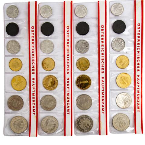 Österreich - 4 x Kürsmünzensatz 1976