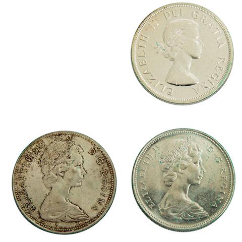 Kanada - 3 x Dollar 1963, 66, 67,