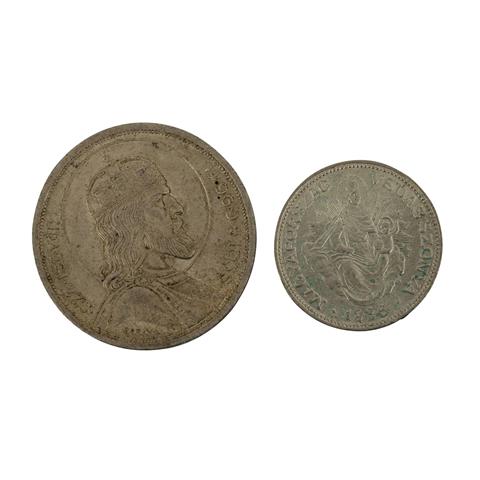 UNGARN - 2 x Münzen: 2 Pengö / 5 Pengö
