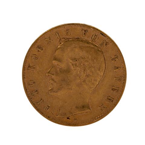 Bayern/Gold - 10 Mark 1893/ D, König Otto,