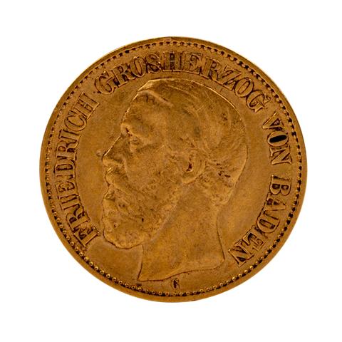 Baden/Gold - 10 Mark /G, Großherzog Friedrich,
