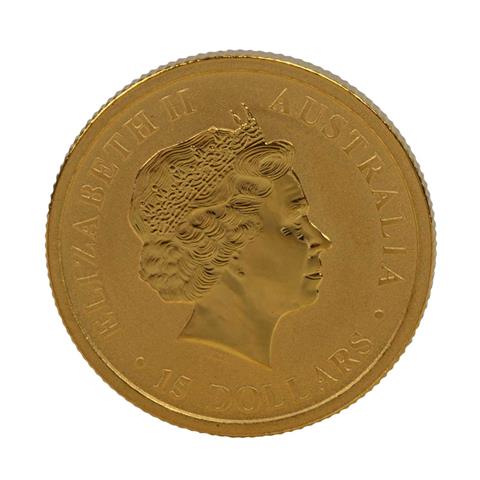 Australien - 15 Dollars 2013, Känguru, 1/10 Unze Gold fein,