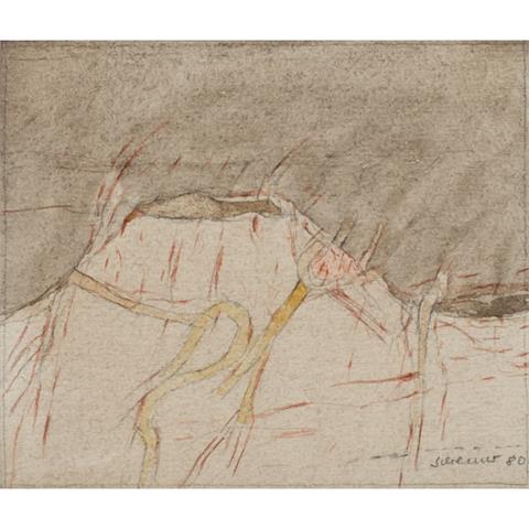 SCHREINER, HANS (geb. 1930), "Abstrakte Vulkanlandschaft",