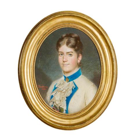 BOUTIBONNE, CHARLES EDOUARD (1816-1897) "Damenporträt" 1888