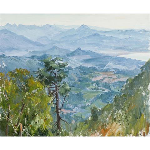ANDERBOUHR, PAUL JEAN (1909-2006, französischer Künstler), "Korsische Landschaft bei Ajaccio",