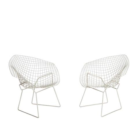 HARRY BERTOIA "Zwei Diamond Chairs"