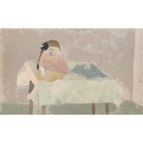 KAESDORF, JULIUS (1914-1993) "Mädchen auf einem Tisch"