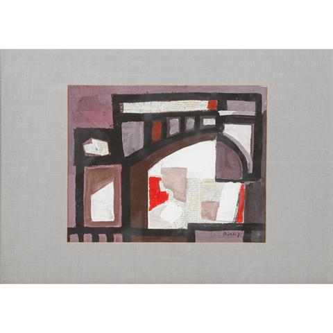 REICHLE, PAUL (1900-1981), "Abstrakte Komposition mit Textcollage",