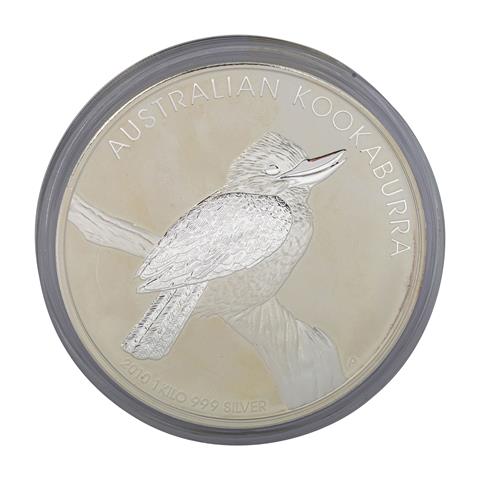 Australien/SILBER - 1 Kilo 999 Silber Kookaburra 2010,