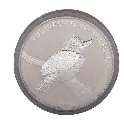 Australien/SILBER - 1 Kilo 999 Silber Kookaburra 2010,