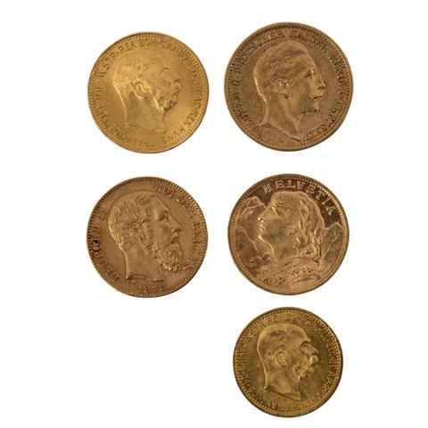 GOLD! - 5 Klassische Münzen,