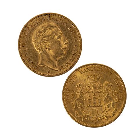 Hamburg und Preussen/GOLD - 2 x 20 Goldmark,