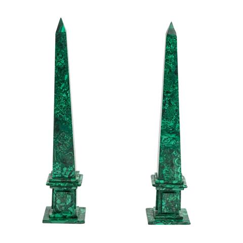 Paar Malachit-Obelisken,