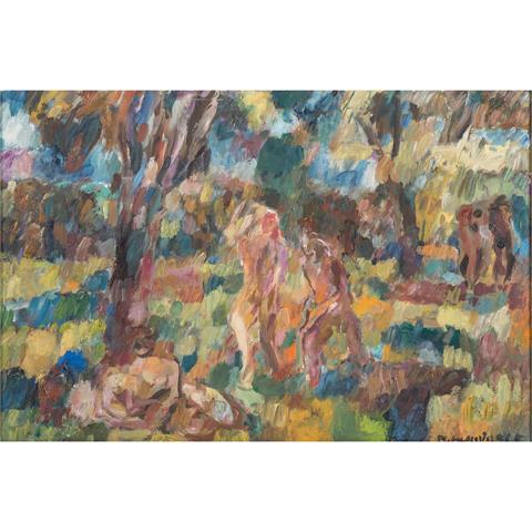 HENNINGER, MANFRED (1894-1986), "Badende unter Bäumen",