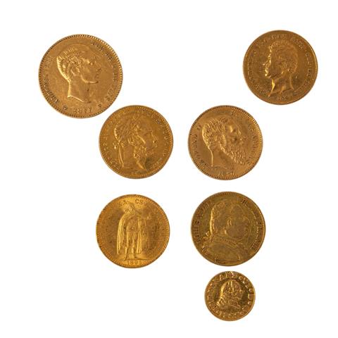 GOLDLOT mit historischen Münzen, ca. 38 g fein, darunter