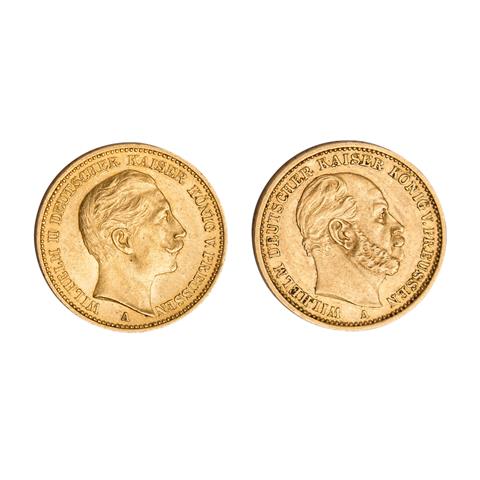 Preussen/GOLD - 2 x 20 Goldmark 1881 A