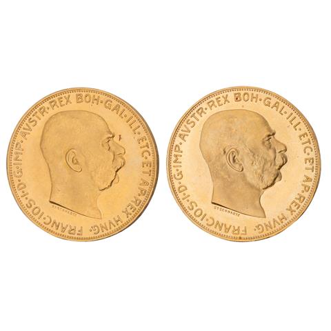 Österreich/GOLD - 2 x 100 Kronen 1915
