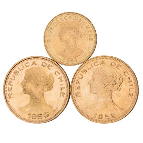 Chile/GOLD - Lot mit 2 x 100 Pesos