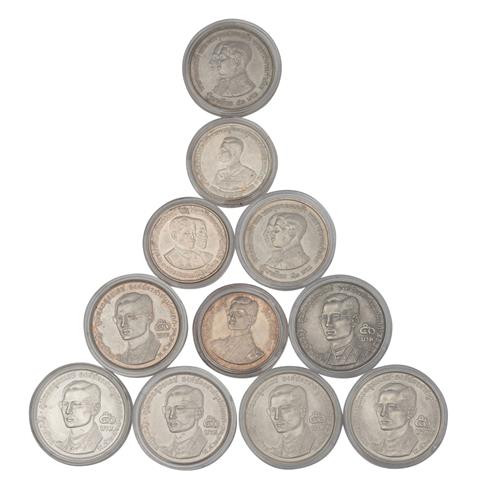Thailand /SILBER - 11 x  Gedenkmünzen