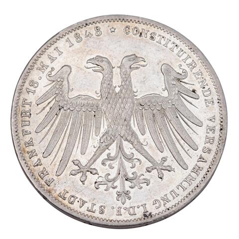 Altdeutsche Staaten / Stadt Frankfurt - Gedenk Doppelgulden 1848,