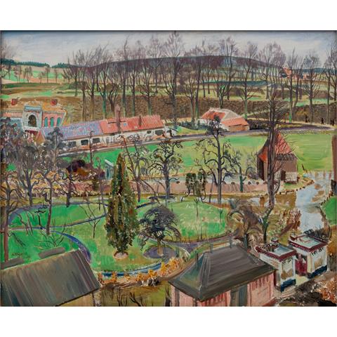 NÄGELE, REINHOLD (1884-1972) "Landschaft in Flandern" 1917