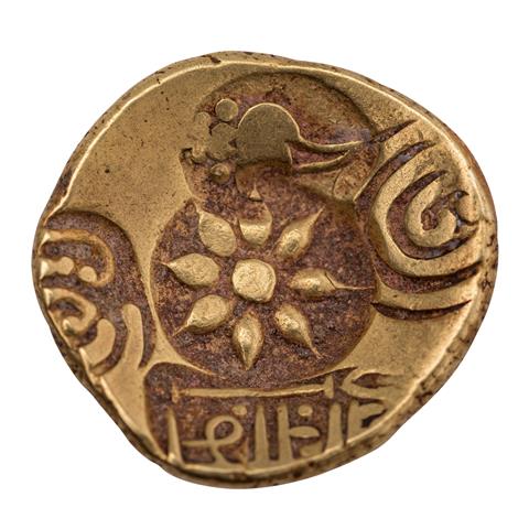 Hinudistisches Indien im Mittelalter /Gold - Padma Tanka o.J., Rama Chandra Deva (1272-1315),