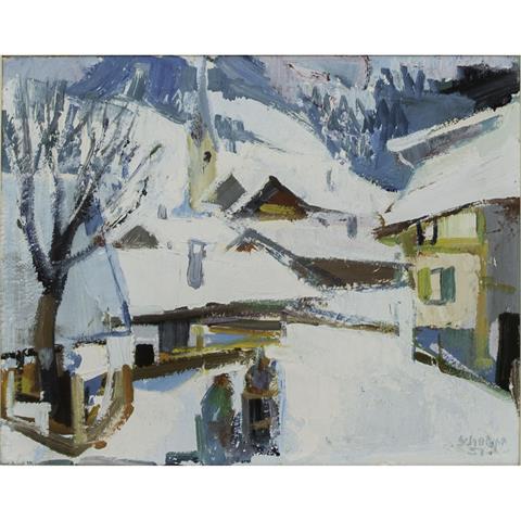 SCHOBER, PETER JAKOB (1897-1983), "Winterlandschaft",