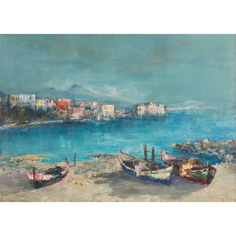 SCOULA-SCHMIDT (Maler/in 20. Jh.), "Strand am Golf von Neapel",