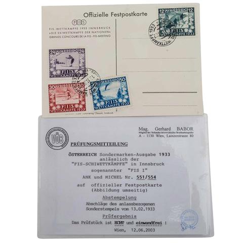 Österreich - 1933 MiNr. 551-54 FIS