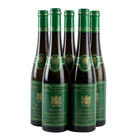 FÜRST ZU HOHENLOHE-OEHRINGEN 5 Flaschen VERRENBERGER 'VERRENBERG' AUSLESE 1990