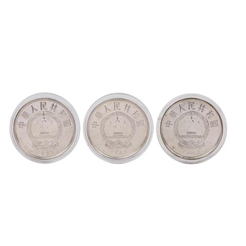China /SILBER - 3 x 5 Yuan in PP
