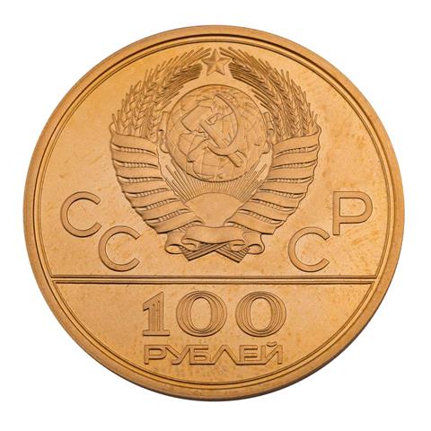 Russland/GOLD - 100 Rubel Olympia 1980,