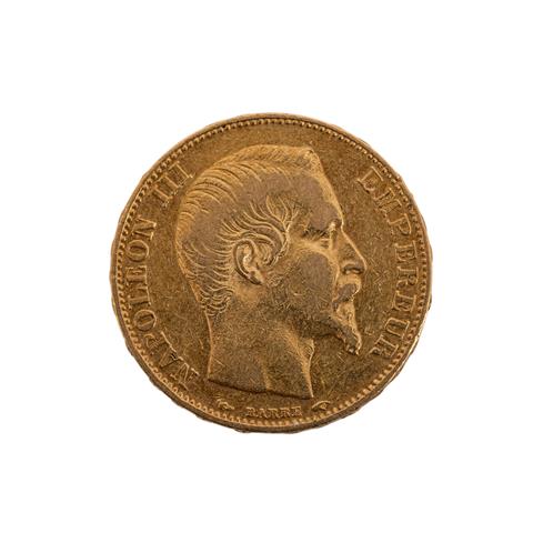 Frankreich /GOLD - 20 FR Napoleon III. 1854 A
