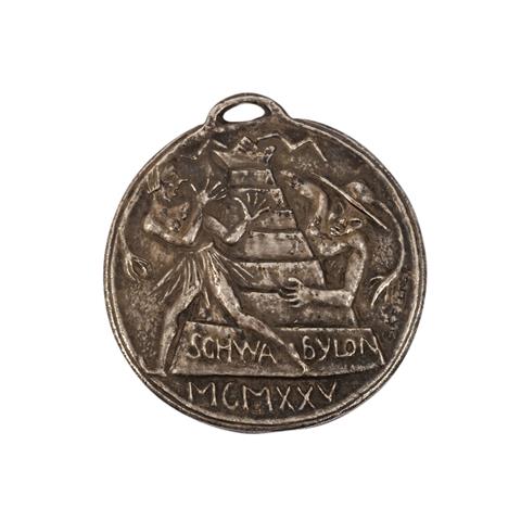Weimarer Republik - Tragbare, einseitige Medaille 1925, Schwabylon,