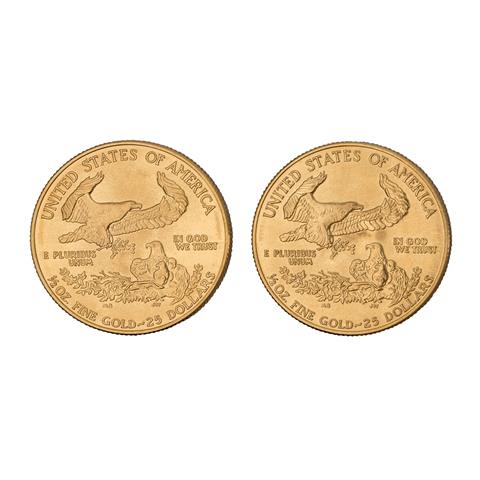 USA/GOLD - 2 x 1/2 oz. American Eagle,