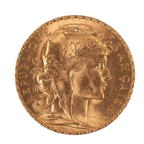 Frankreich /GOLD - 20 Francs Marianne 1908