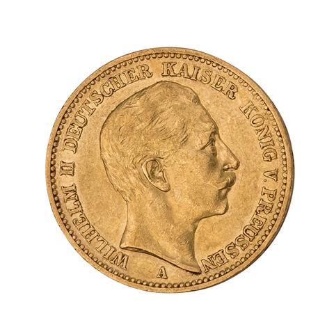 Dt. Kaiserreich /GOLD - Preussen Wilhelm II. 20 Mark 1888 A
