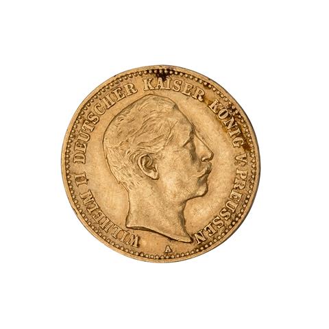 Dt. Kaiserreich /GOLD - Preussen, Wilhelm II. 10 Mark 1898 A