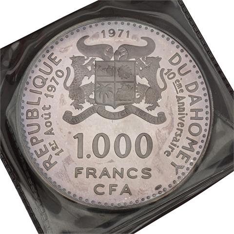 Republik Dahomey /SILBER - 1.000 Francs 1971