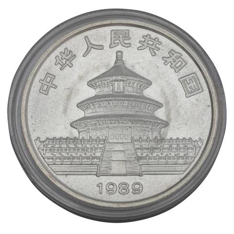 China /SILBER - Panda 10 Yuan, 1 Unze 1989