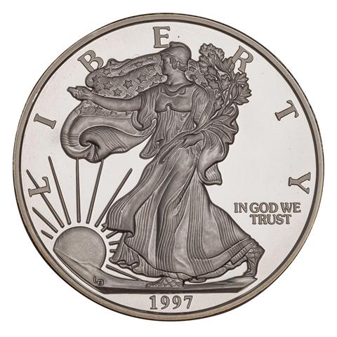 USA /SILBER - American Silver Eagle 1997 1/4 Kilo .999, PP