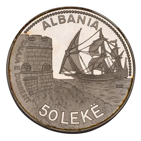 Albanien /SILBER - 50 Lekë Durazzo 1987 PP