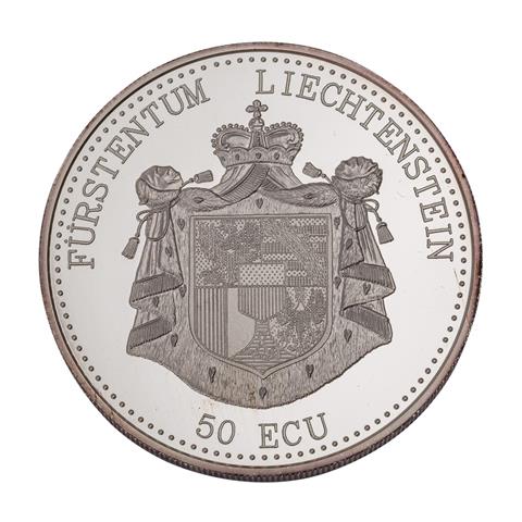 Liechtenstein /SILBER - 50 Ecu 1995 '50 Jahre UNO'
