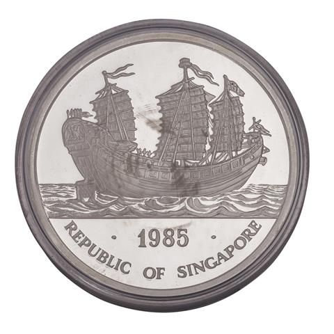 Singapur /SILBER - 5 Unzen Keying Junk Sailing 1985 PP