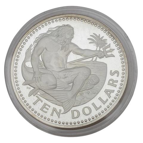 Barbados /SILBER - 10 Dollars 1973 PP
