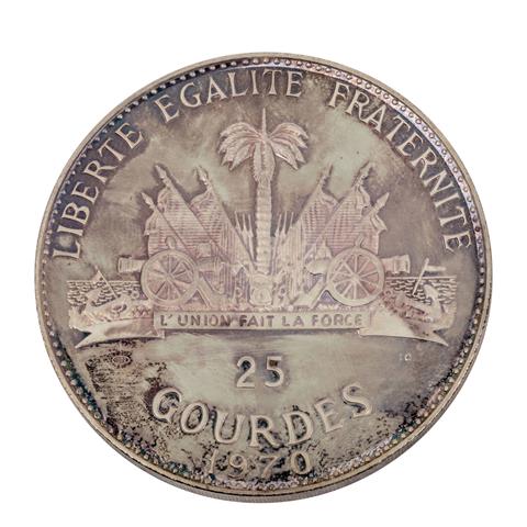 Haiti /SILBER - 25 Gourdes 1970 spiegelglanz