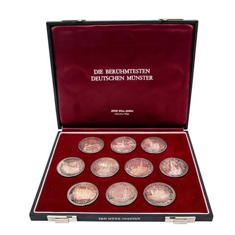 Medaillen-Set /SILBER - 10 x Medaillen 'Die berühmtesten Deutschen Münster'